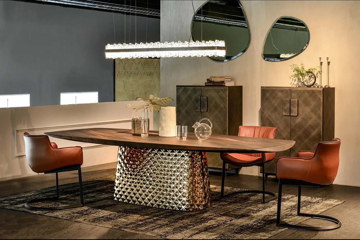 Cattelan Italia Rhonda Cantilever Dining Armchair – Fabric, Micro Nubuk & Synthetic Leather