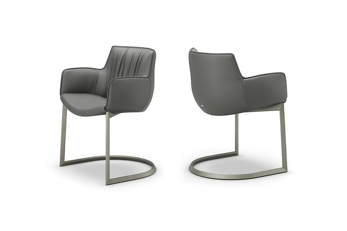 Cattelan Italia Rhonda Cantilever Dining Armchair – Fabric, Micro Nubuk & Synthetic Leather