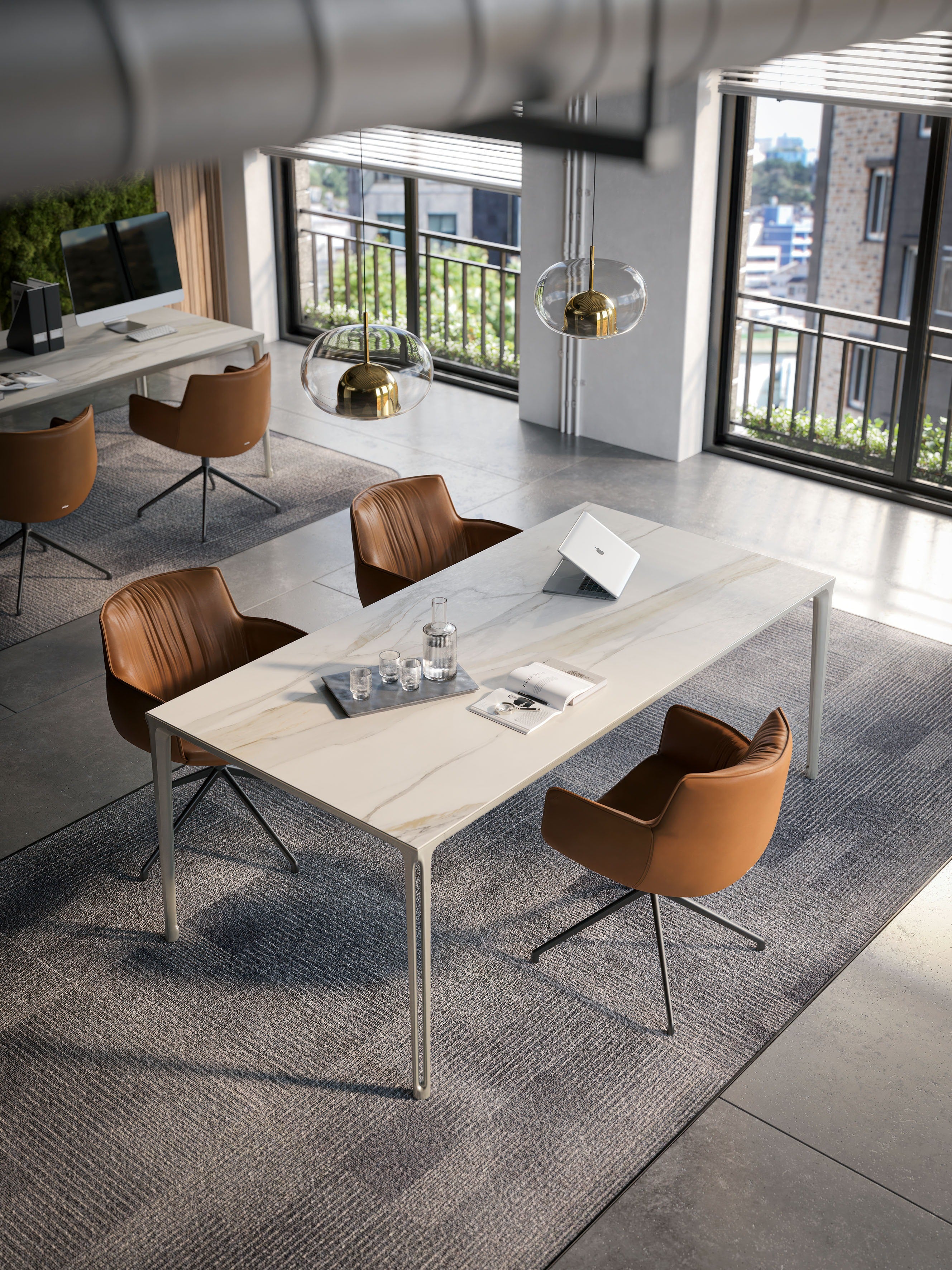 Cattelan Italia Rhonda Turn Chair With Steel Frame