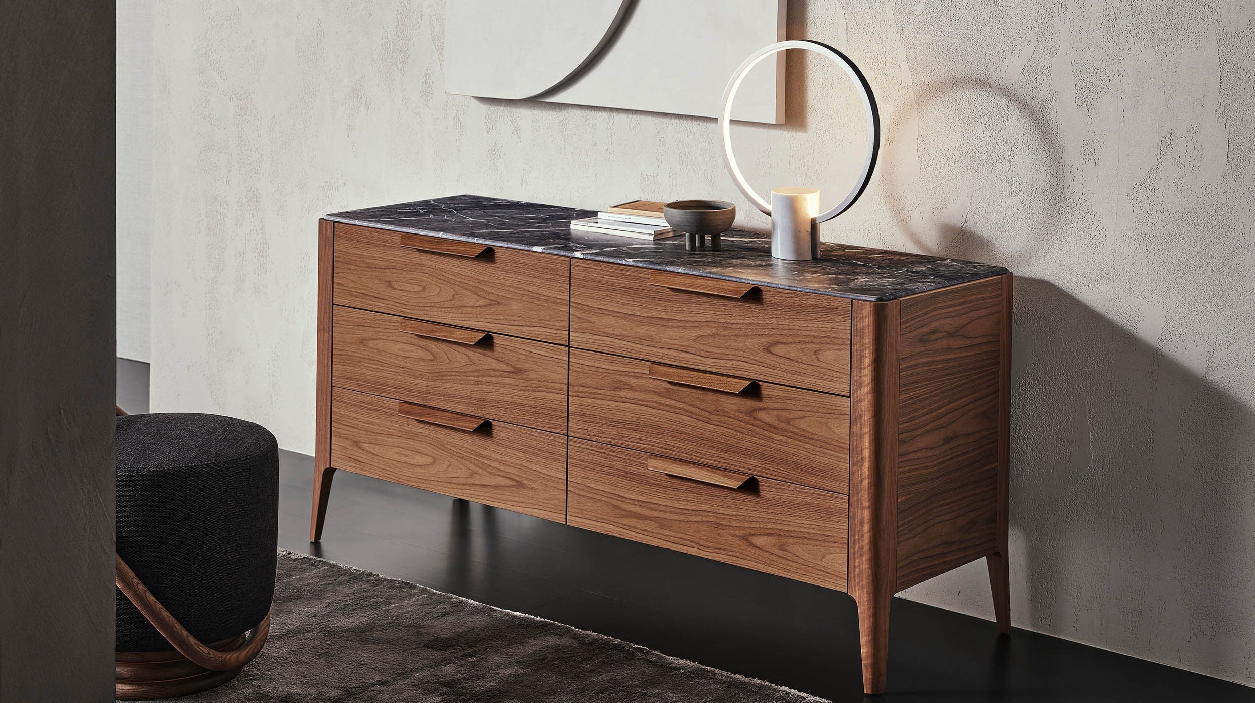 Porada Ziggy 6 Canaletta Chest Of Drawers