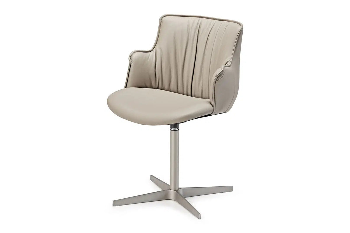Cattelan Italia Rihanna X Swivel Dining Armchair – Soft Leather & Glove Soft Leather