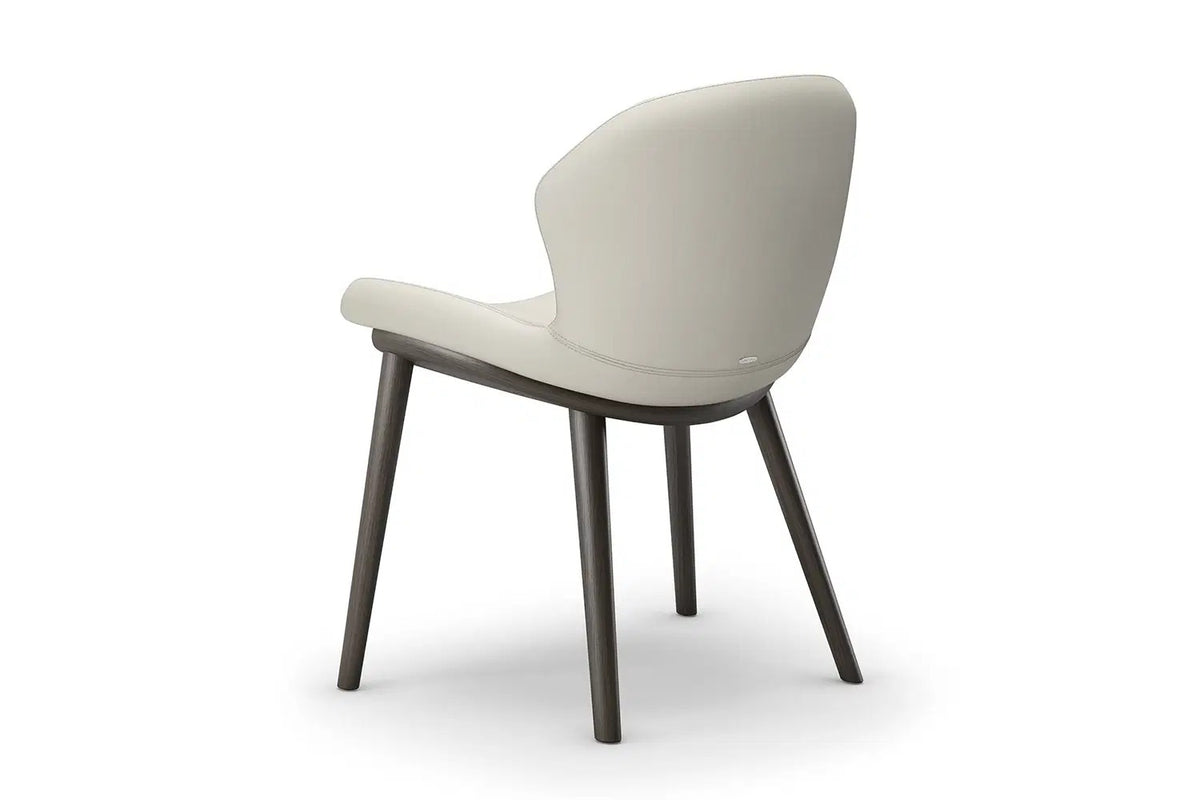 Cattelan Italia Rachel Wood Dining Armchair – Fabric, Micro Nubuk & Synthetic Leather