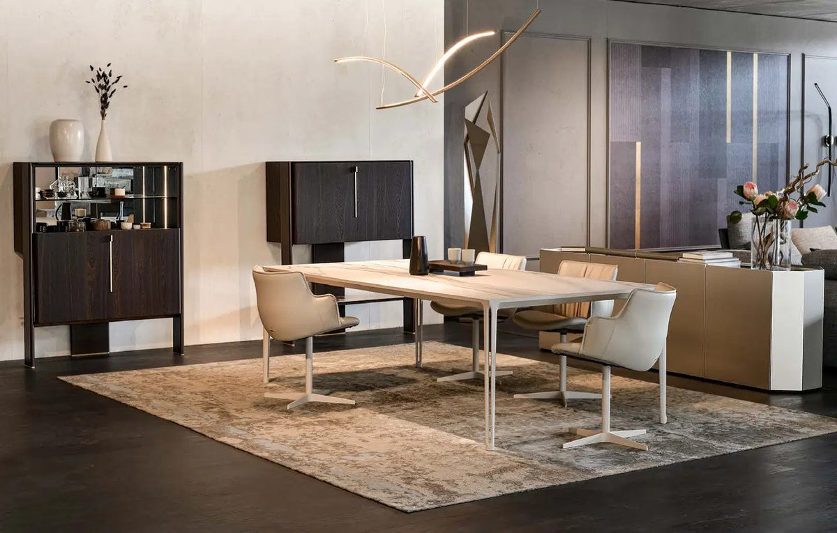 Cattelan Italia Rihanna X Swivel Dining Armchair – Soft Leather & Glove Soft Leather
