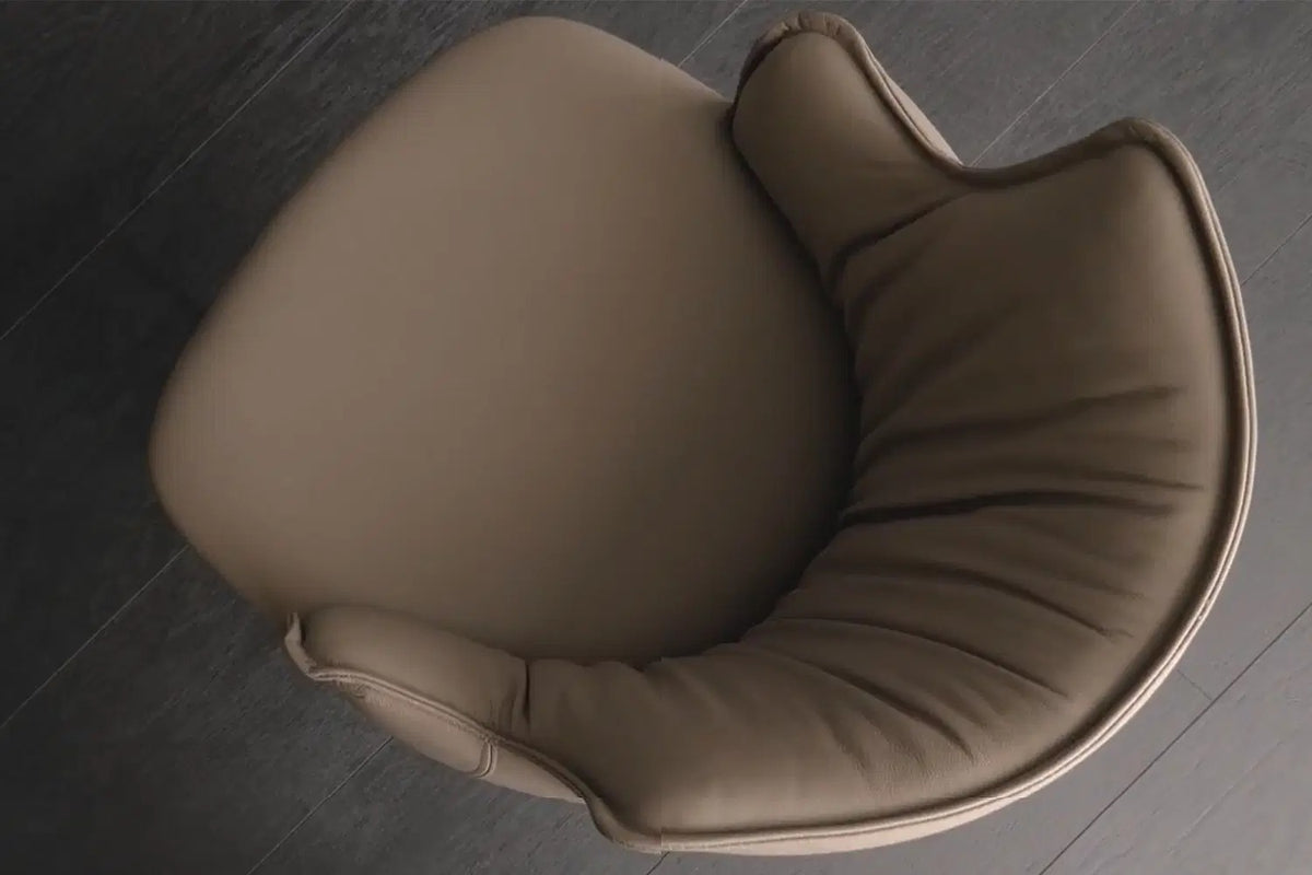Cattelan Italia Rihanna X Swivel Dining Armchair – Soft Leather & Glove Soft Leather