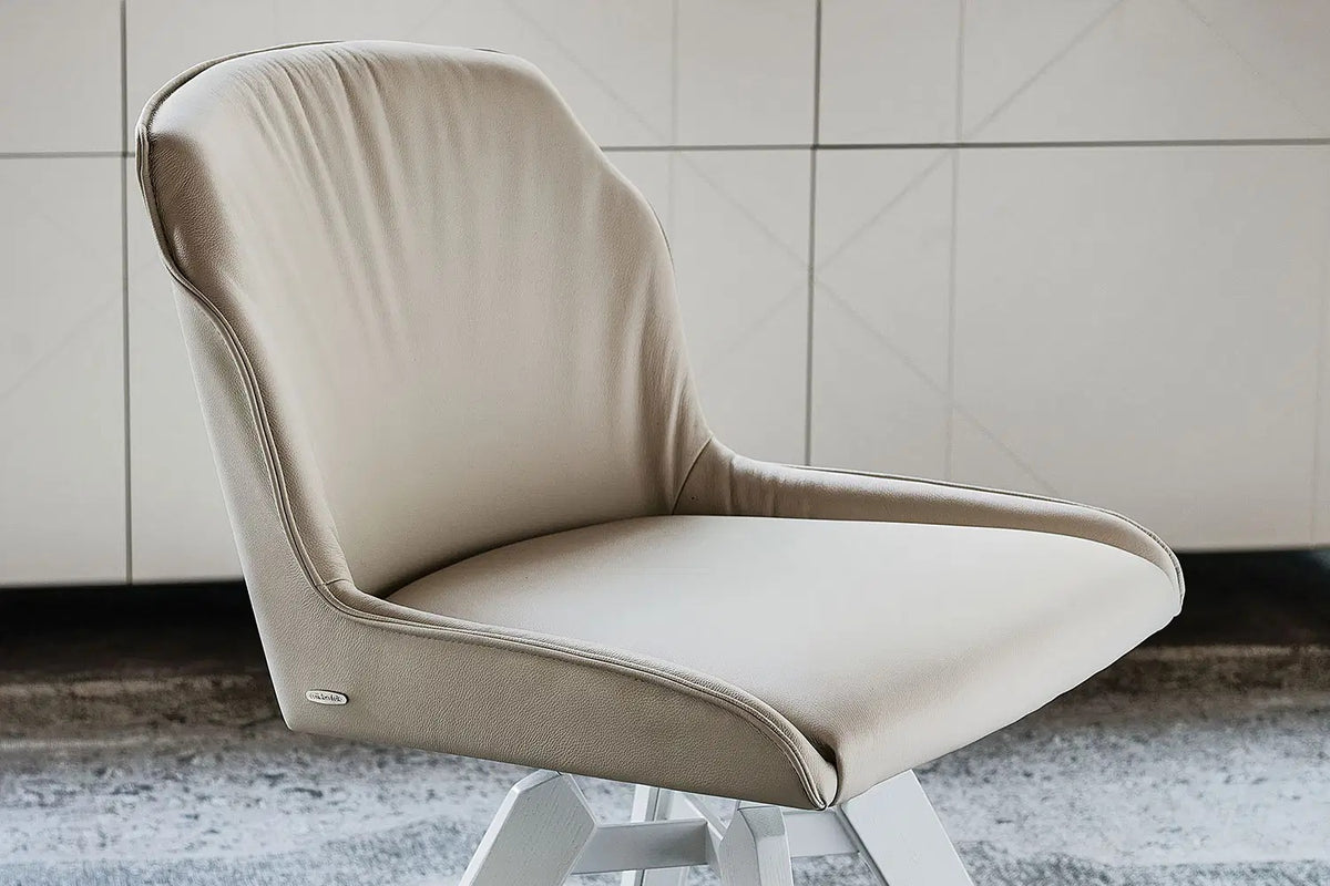 Cattelan Italia Tyler Swivel Dining Chair – Fabric, Micro Nubuk & Synthetic Leather
