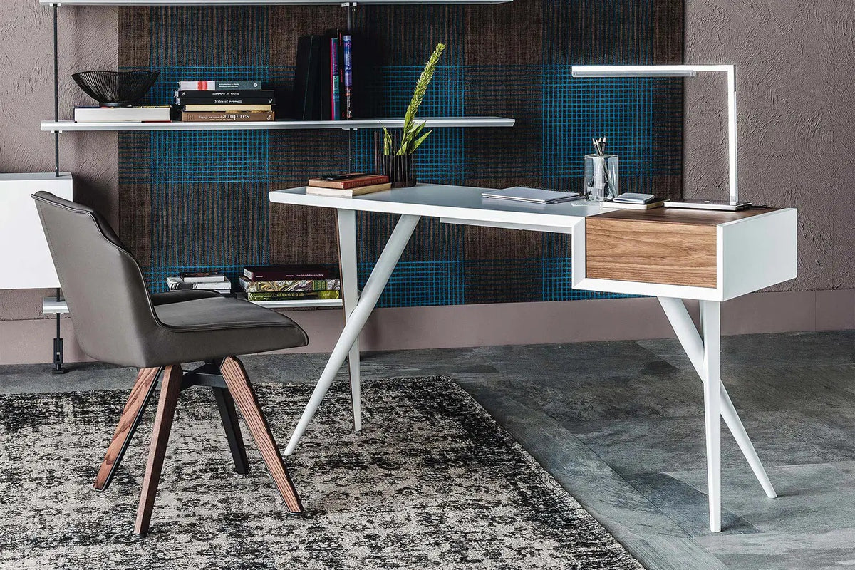 Cattelan Italia Tyler Swivel Dining Chair – Fabric, Micro Nubuk & Synthetic Leather