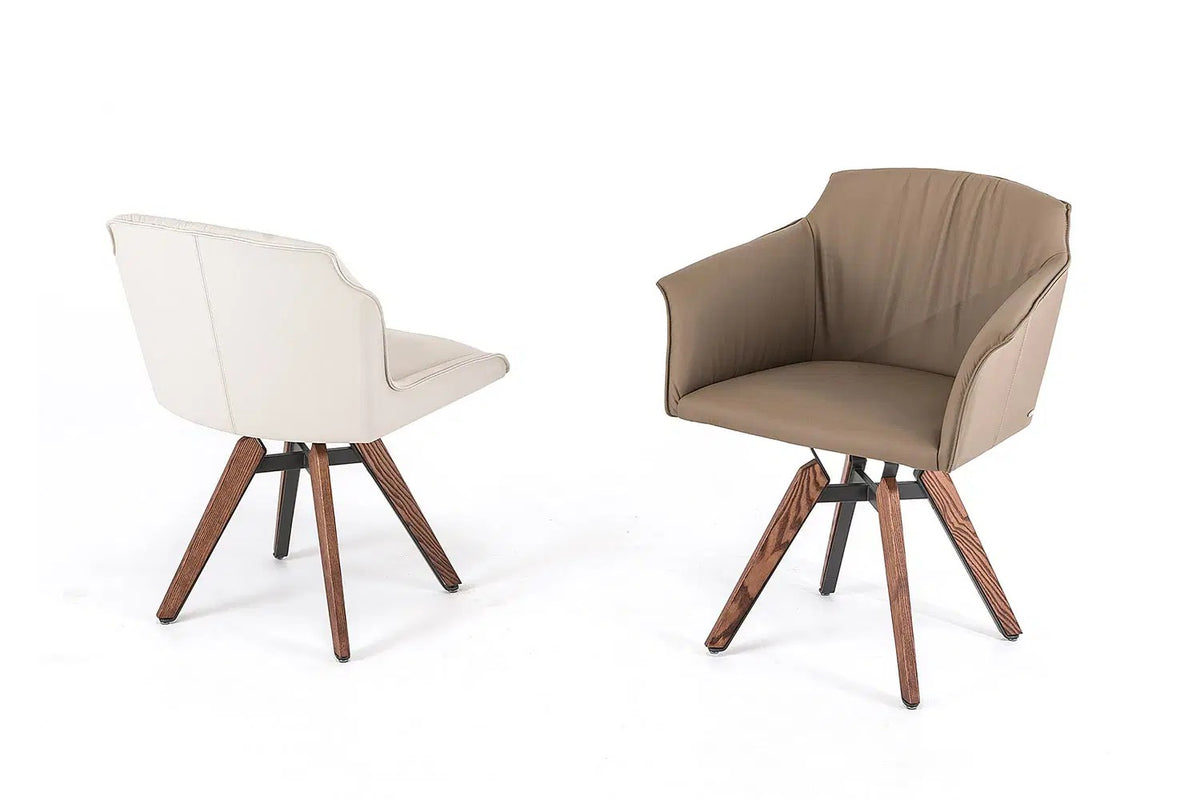 Cattelan Italia Tyler Swivel Dining Armchair – Fabric, Micro Nubuk & Synthetic Leather