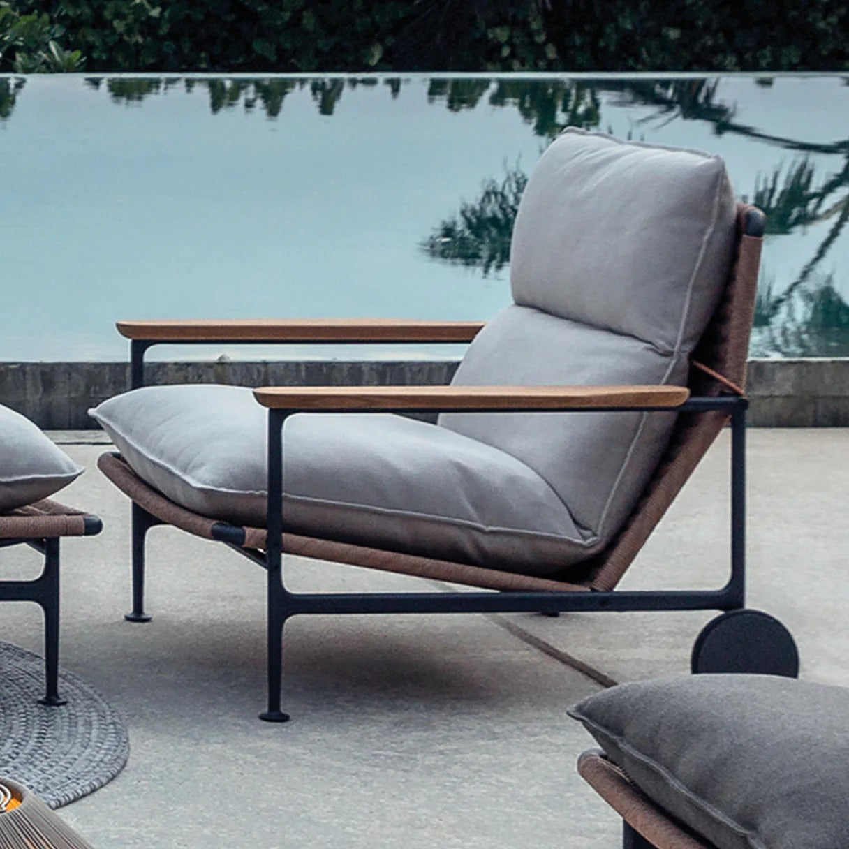 Gloster Zenith Lounge Chair with Teak Arms