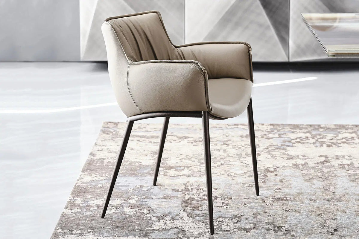 Cattelan Italia Rhonda Dining Armchair – Synthetic Leather & Micro Nubuk