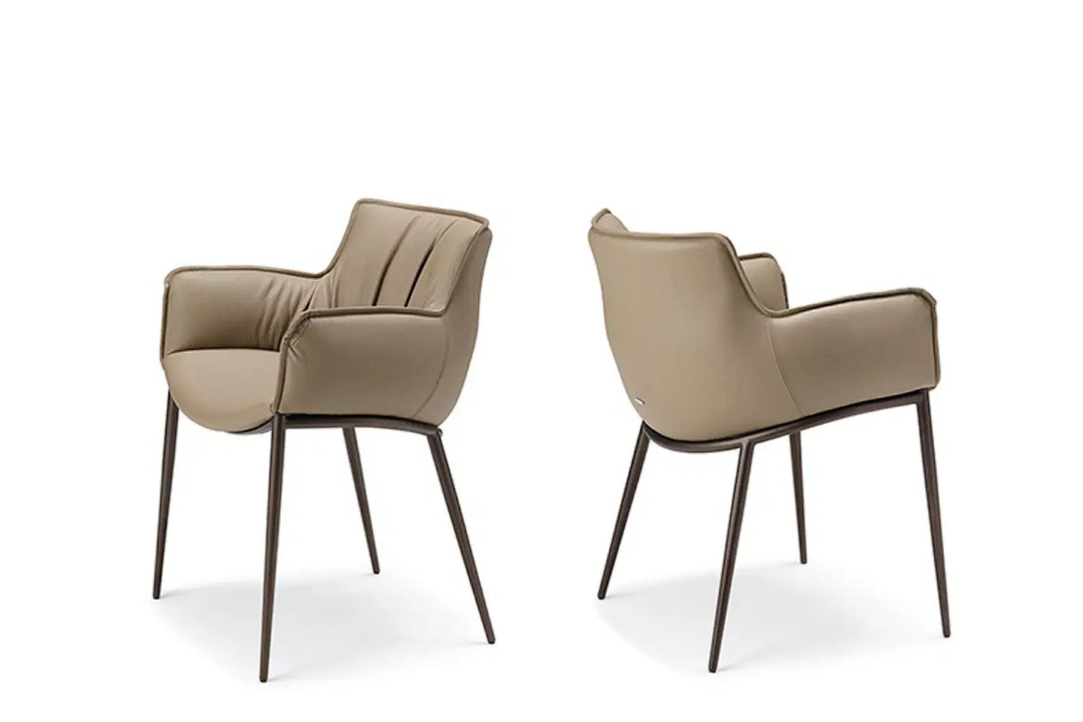 Cattelan Italia Rhonda Dining Armchair – Synthetic Leather & Micro Nubuk