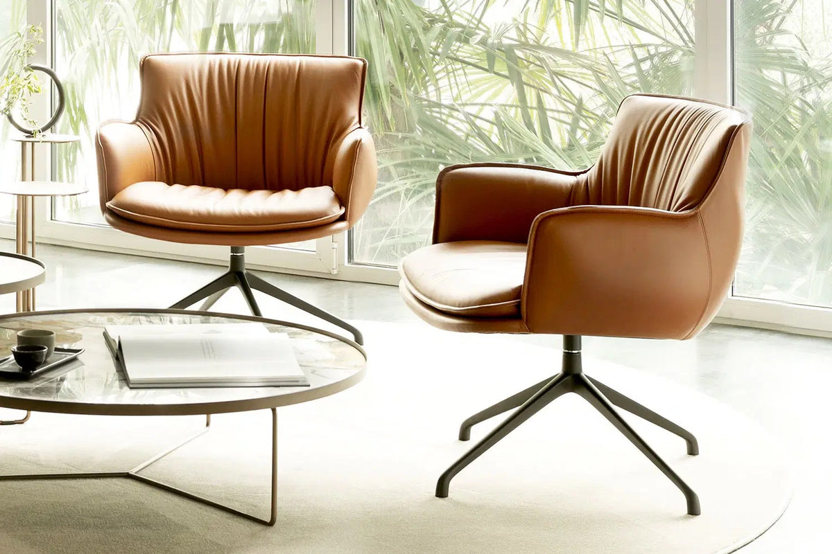 Cattelan Italia Rhonda Lounge Armchair High – Fabrics, Micro Nubuk & Synthetic Leather