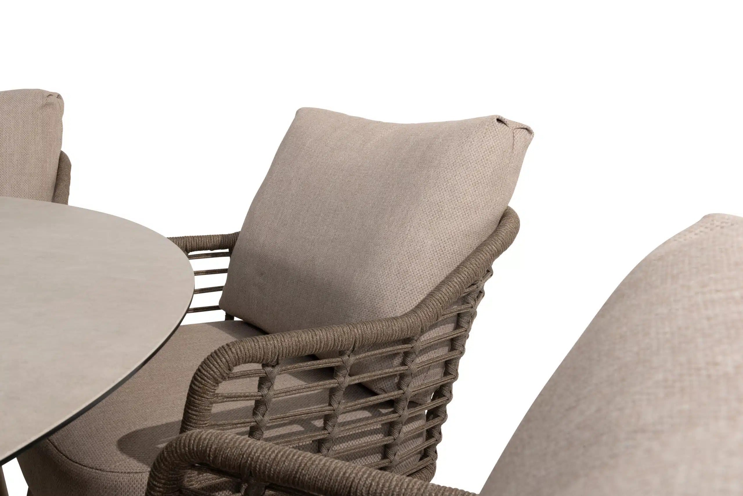 4 Seasons Outdoor Puglia Low Dining chair Latte with 2 cushions