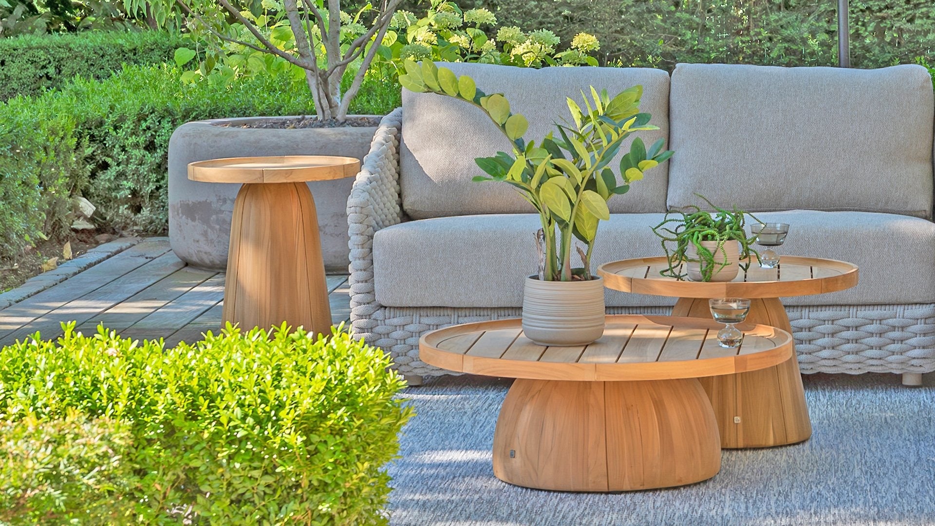 4 Season Outdoor Pablo Coffee Table Teak Round 80 Cm H 30