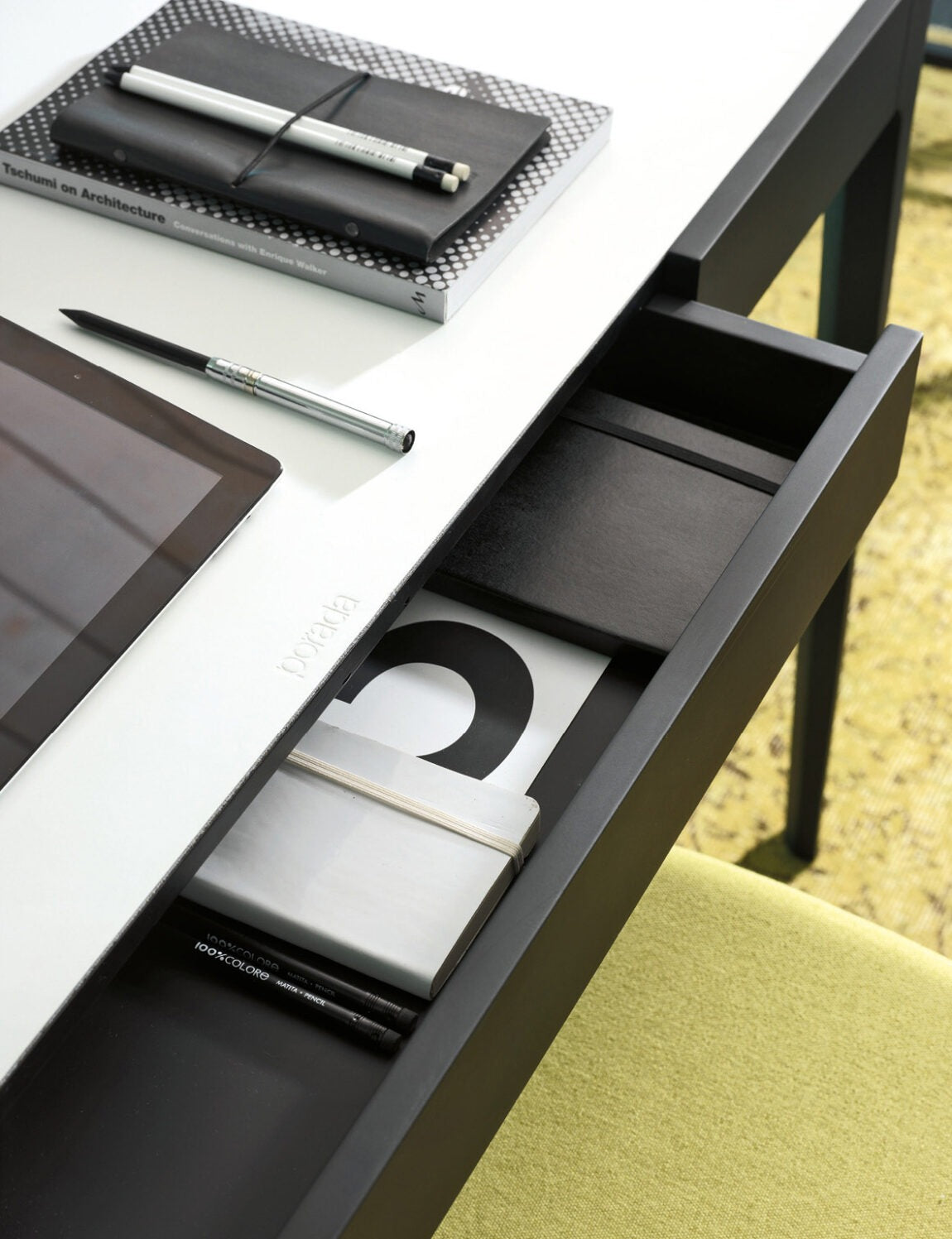 Porada Saffo Leather Top Desk