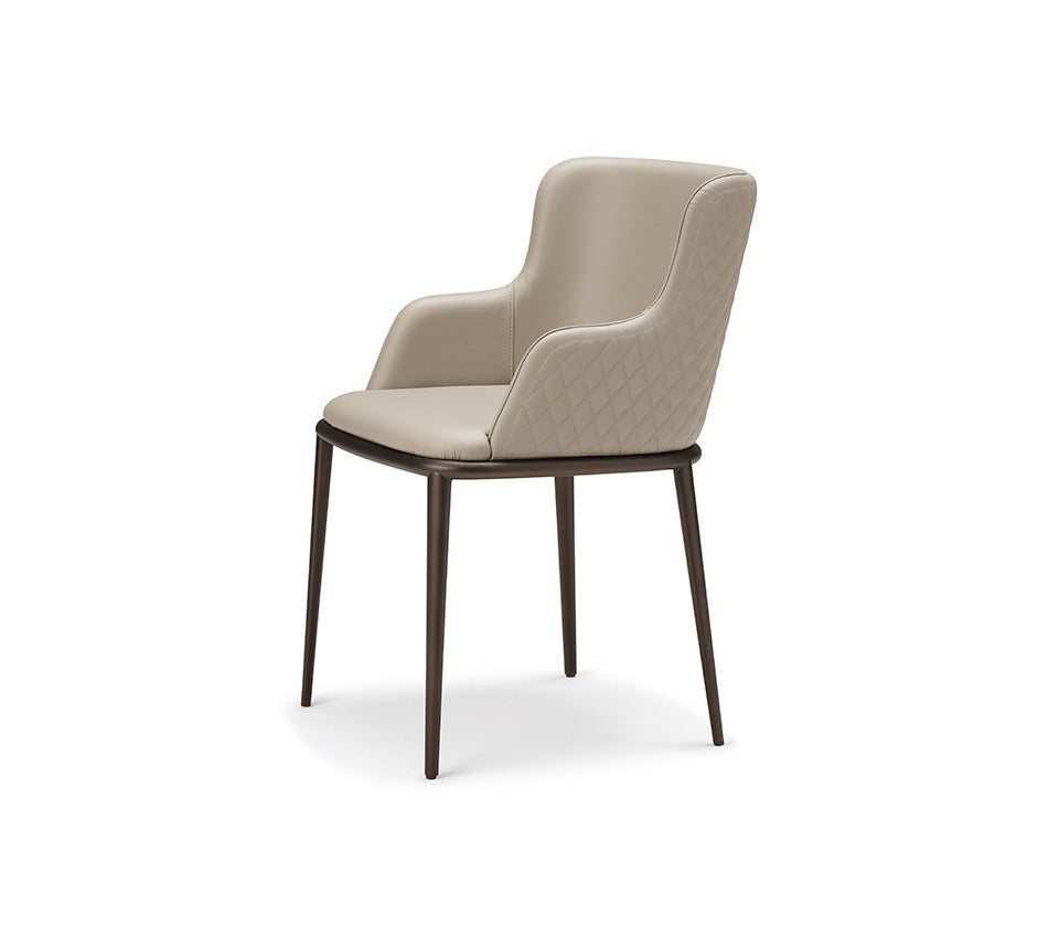Cattelan Italia Magda Ml Couture Dining Chair with arms