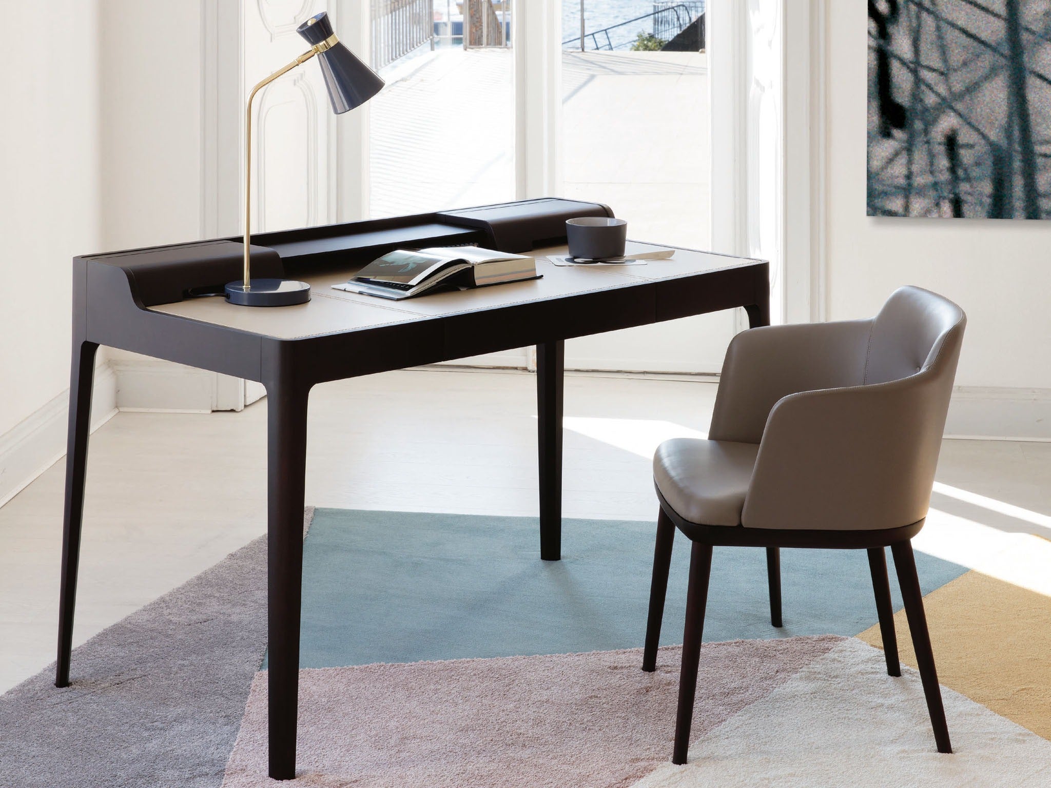 Porada Saffo Leather Top Desk