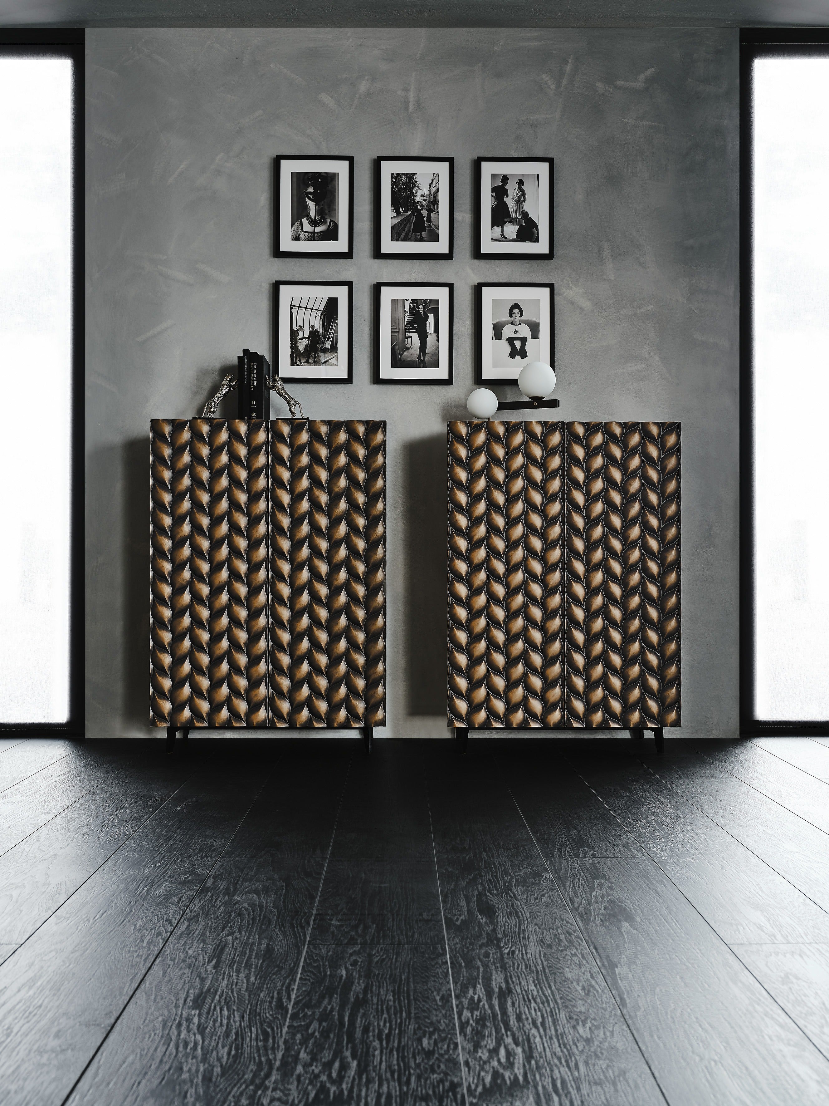 Cattelan Italia Spiga Sideboard Bronze Frame