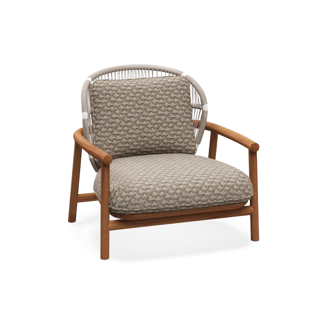 Gloster Fern Teak Low Back Lounge Chair