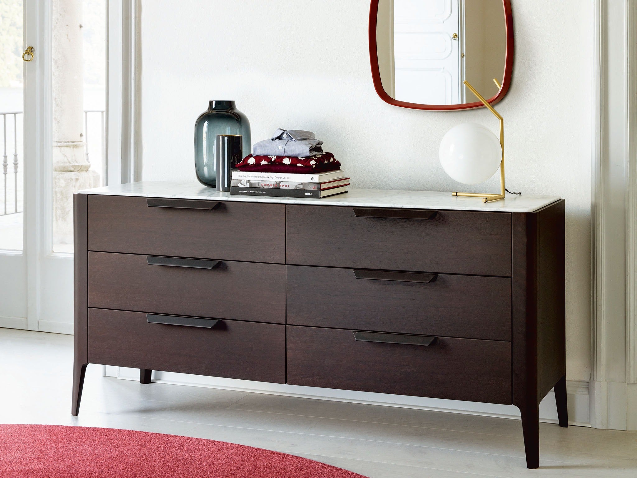 Porada Ziggy 6 Canaletta Chest Of Drawers