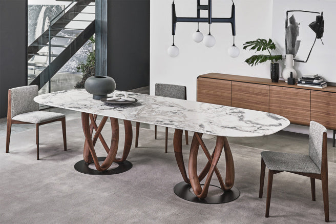 Porada Infinity Rectangular Rock Dining Table