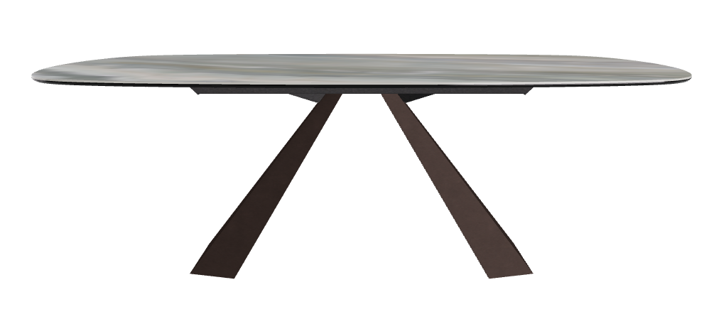 Cattelan Italia Eliot Keramik Biscuit Shaped Dining Table – 220x120x73h