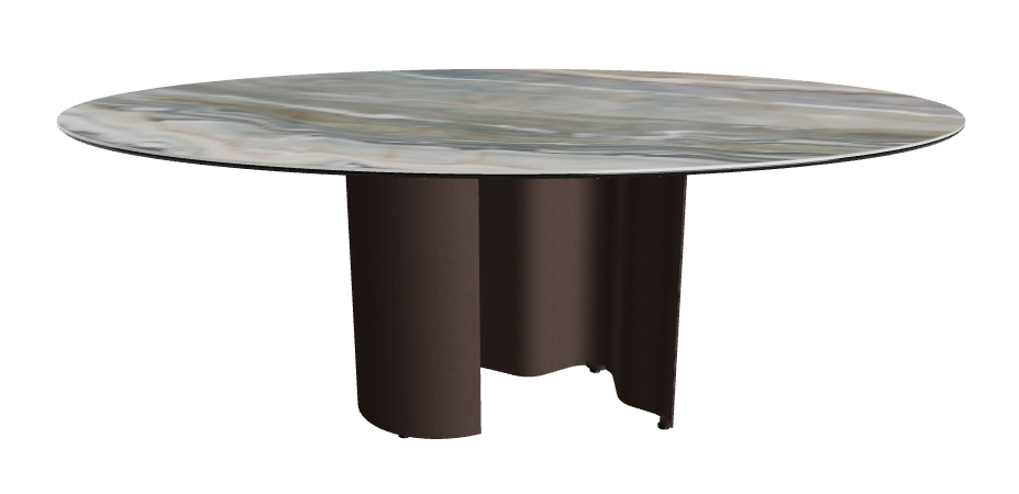 200x120x74h Oval Shaped_Kaindy_Bronze Embossed