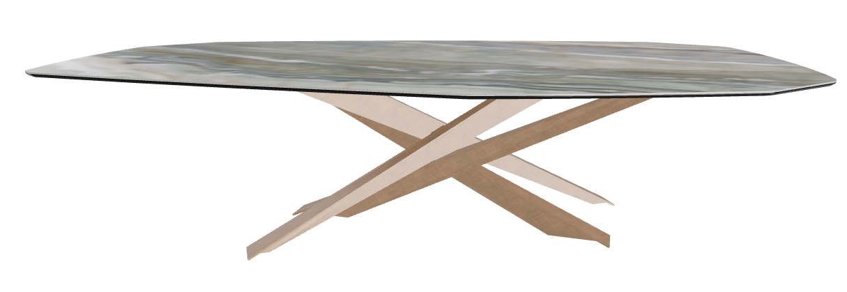 300x130x74.5h Polygon Shaped_Kaindy_Brushed Bronze