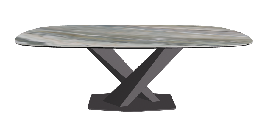 Cattelan Italia Stratos Keramik Biscuit Shaped Dining Table – 200x120x75h