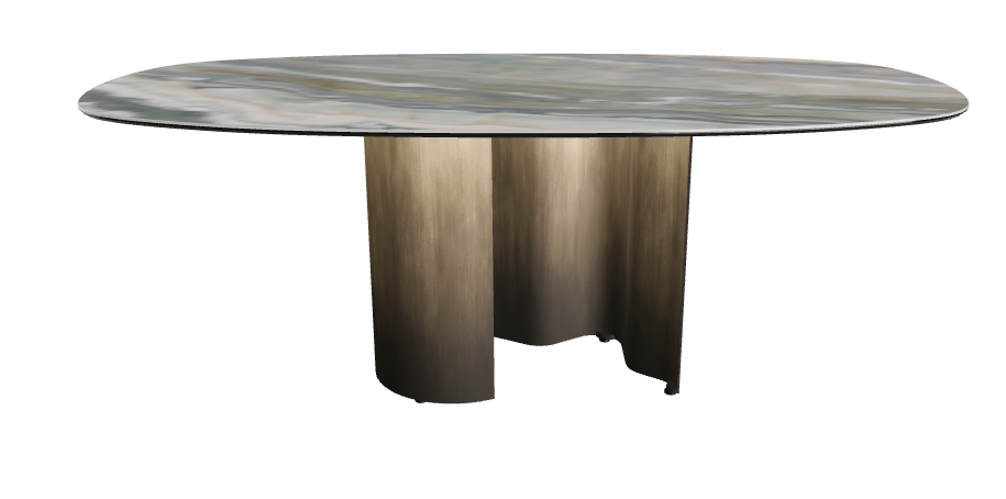 200x100x74h Bisuit Shaped_Kaindy_Oxy Brass