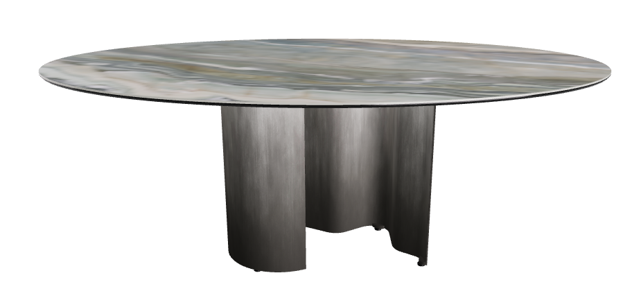 200x120x74h Oval Shaped_Kaindy_Oxy Grey