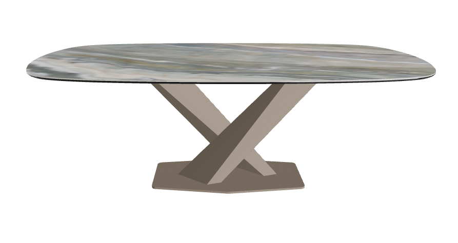 Cattelan Italia Stratos Keramik Biscuit Shaped Dining Table – 200x120x75h