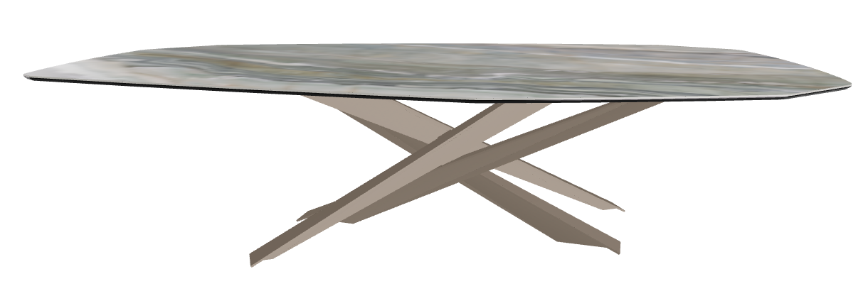 300x130x74.5h Polygon Shaped_Kaindy_Titanium Embossed