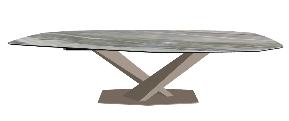 Cattelan Italia Stratos Keramik Biscuit & Polygon Shaped Dining Table