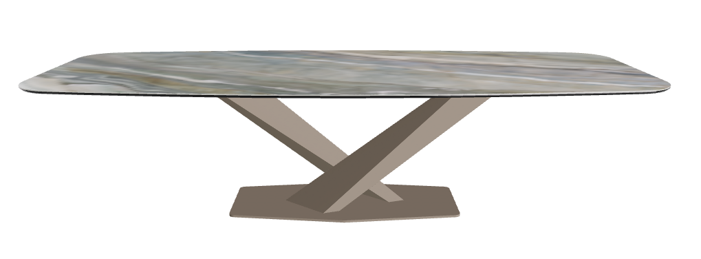 Cattelan Italia Stratos Keramik Barrel-Shaped Dining Table – 300x120x75h