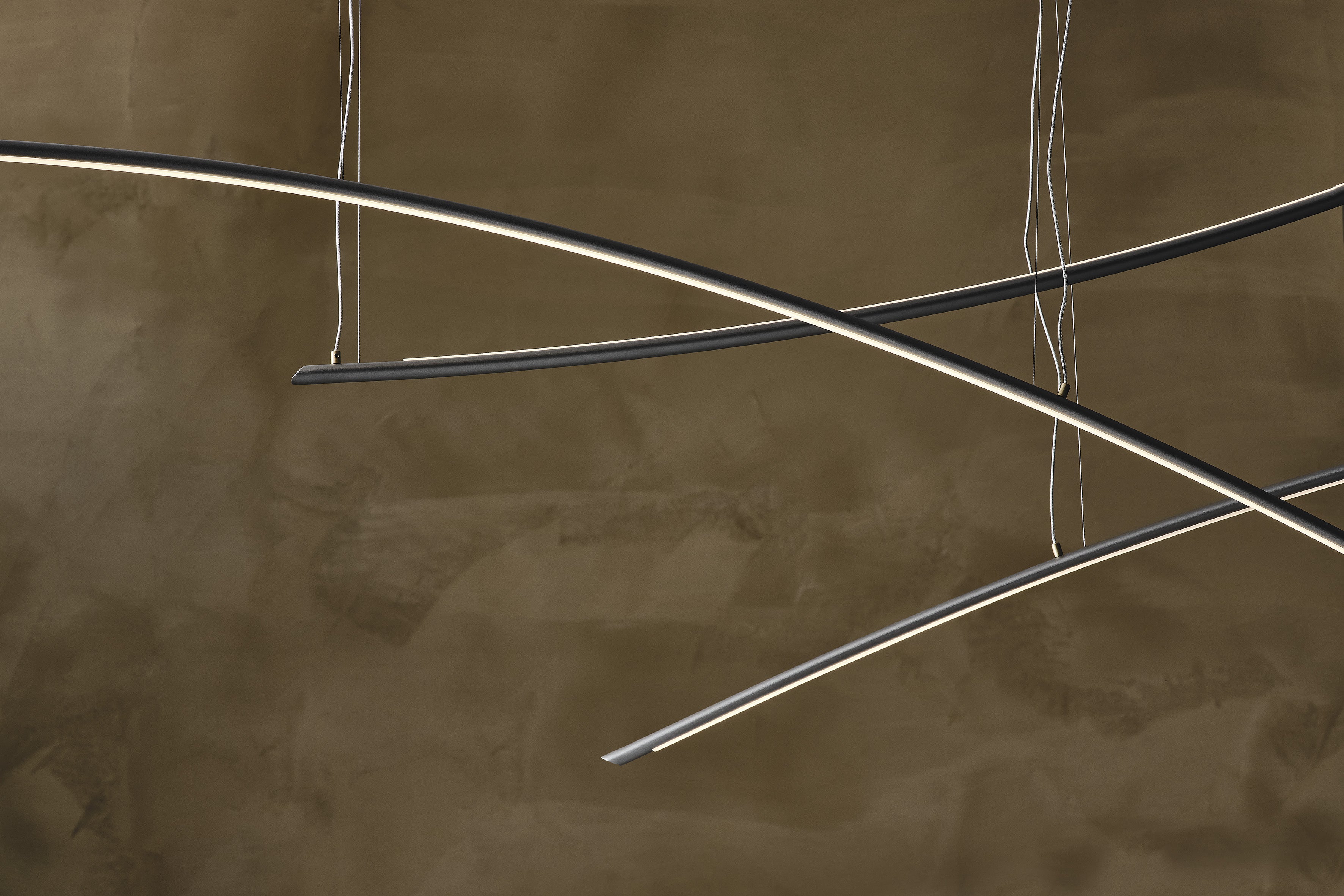 Cattelan Italia Katana Steel Framed Ceiling Lamp