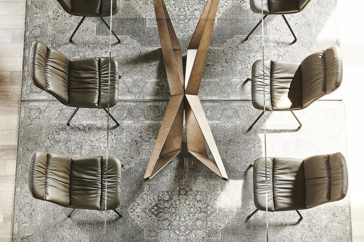 Cattelan Italia Kelly Swivel Dining Chair – Soft Leather & Glove Soft Leather
