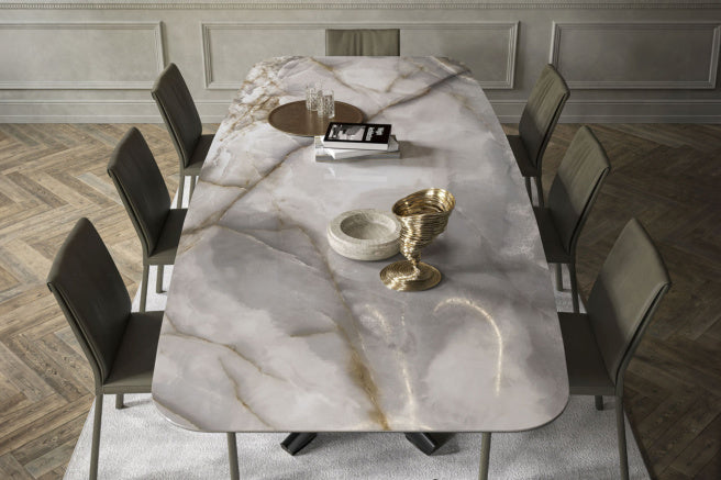 Cattelan Italia Atrium Keramik Polygon & Biscuit Shaped Dining Table