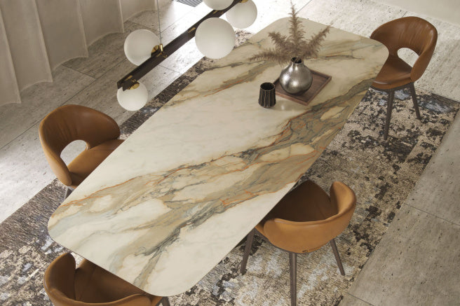 Cattelan Italia Atrium Keramik Polygon & Biscuit Shaped Dining Table