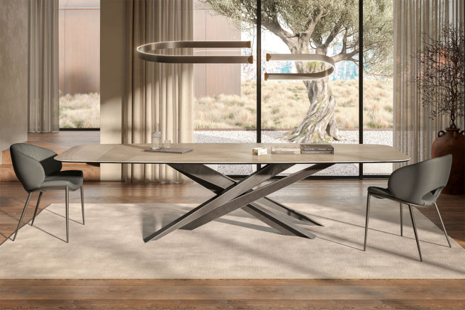 Cattelan Italia Lancer Keramik Barrel Shaped Dining Table