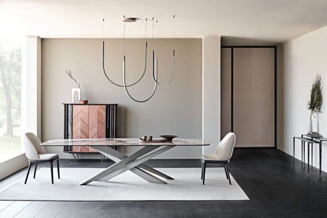 Cattelan Italia Lancer Keramik Barrel Shaped Dining Table