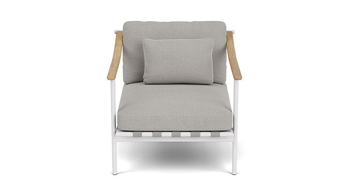 Barlow Tyrie Around Deep Seating Single Lounge Chair with Teak Arms