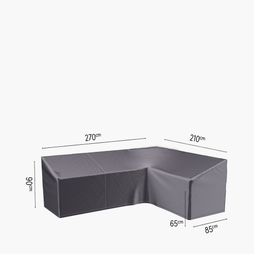 Outdoor L-Shape Seating Set Aerocover Long Left – 270 × 210 × 85/65 × 90 cm
