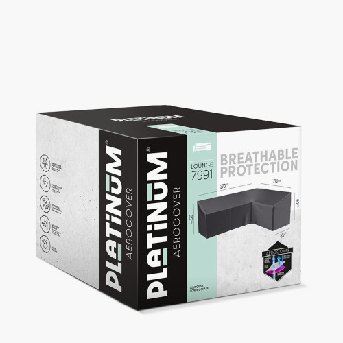 Outdoor L-Shape Seating Set Aerocover Long Left – 270 × 210 × 85/65 × 90 cm