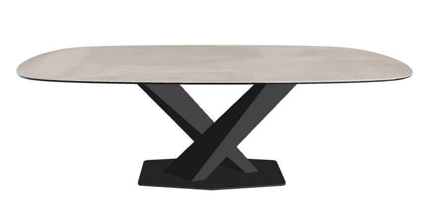 Cattelan Italia Stratos Keramik Biscuit Shaped Dining Table – 200x120x75h