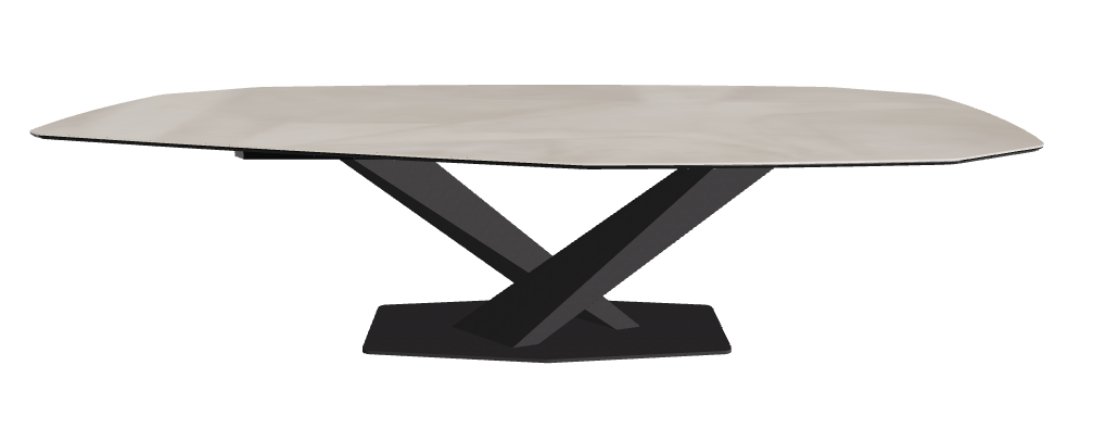 Cattelan Italia Stratos Keramik Biscuit & Polygon Shaped Dining Table