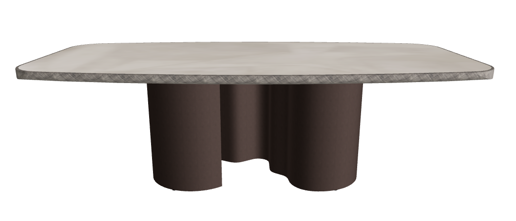 240x120x75h Barrel Shaped_Luxor_Bronze Embossed_Brushed Grey