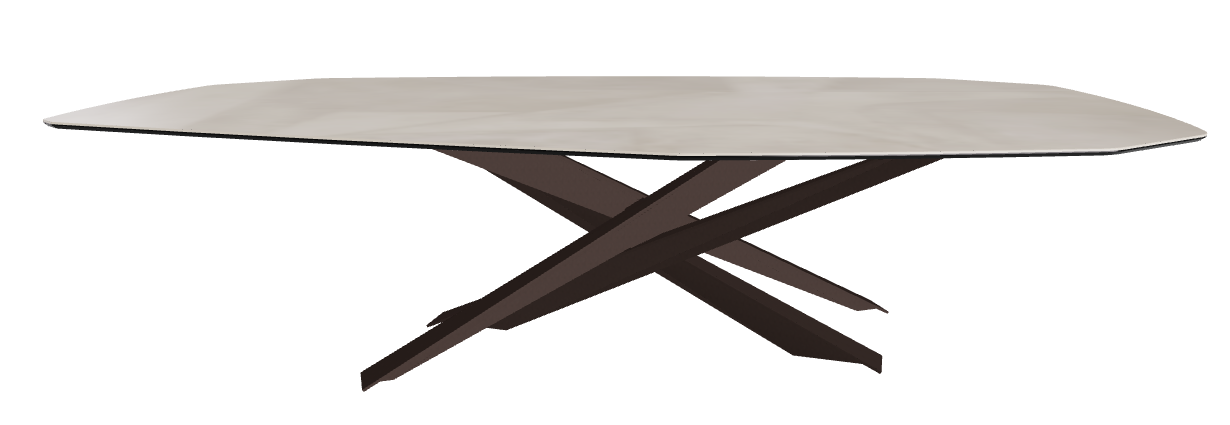 300x130x74.5h Polygon Shaped_Luxor_Bronze Embossed