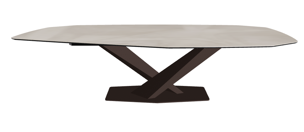 Cattelan Italia Stratos Keramik Biscuit & Polygon Shaped Dining Table