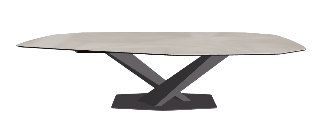 Cattelan Italia Stratos Keramik Biscuit & Polygon Shaped Dining Table