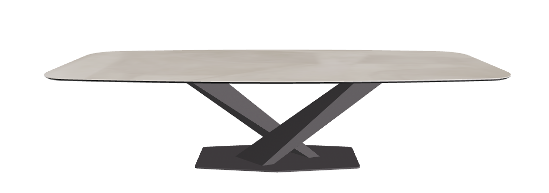 Cattelan Italia Stratos Keramik Barrel-Shaped Dining Table – 300x120x75h